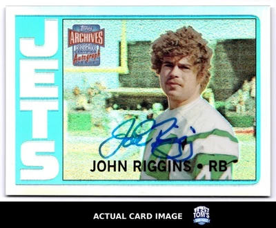2001 Topps Archives Reserve ARA-JR JOHN RIGGINS NY Jets AUTO HAND SIGNED HOF - Image 1 of 4