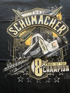 CAMISETA NHRA DRAG RACING OFICIAL TONY SHUMACHER 8X CHAMP TALLA 2X - Imagen 1 de 4