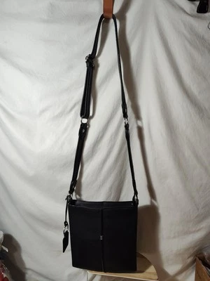 Bolsa de viagem tiracolo de couro preta Ellington - Imagem 1 de 4