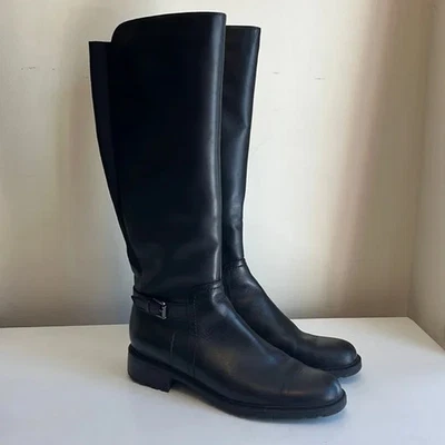 Nuevas botas de montar impermeables negras altas Evie para mujer rubias con etiquetas talla 11 M Foto 1 de 4