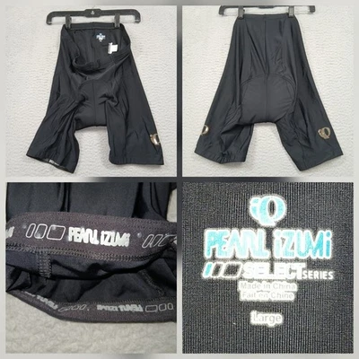 Pantalones Cortos de Ciclismo Pearl Izumi Hombres L Negros Acolchados en Bicicleta Paseo SELECT Serie Foto 1 de 4