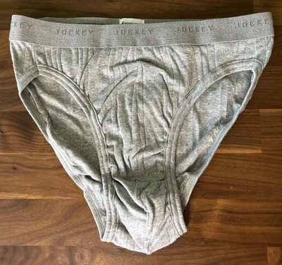 De Colección Jockey Elance Bikini Calzoncillo M RARO 90’s Algodón Acanalado Deporte Corte Alto EE. UU. 2 Capas Foto 1 de 4