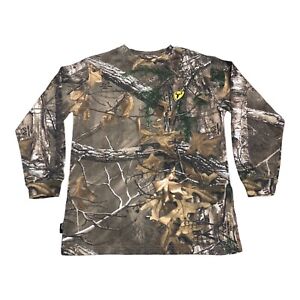 RealTree Scent Blocker Camo Cotton Blend Hunting T-Shirt Youth Size L Youth