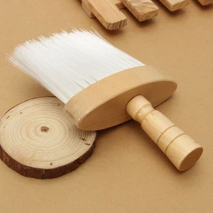 1Pcs Pro Wood Unique Design Neck Duster Clean Brush Barber Tool - Picture 1 of 9
