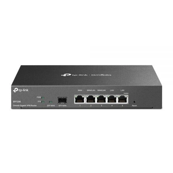 TP-LINK ER7206 5 Porte Gigabit VPN Router SafeStream by Omada - Nero