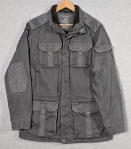 Chaqueta de Carga LL Bean Para Hombre Forrada Mediana Abrigo de Tareas Militares Gris - Imagen 1 de 16