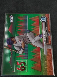 2024 Bowman Chrome MATT SHAW Top 100 Green /99 Chicago Cubs Rookie SP - Picture 1 of 2