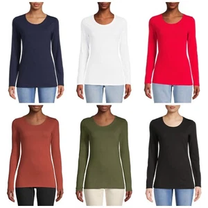 Juniors - Long Sleeve Tee - Many Colors & Sizes - New - Comfy Layering T-Shirt - Picture 1 of 17