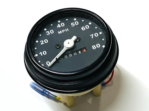 VESPA PK80S ELESTART 1982 AL 1986 BLACK FACE WHITE NUMERI 80 MPH TACHIMETRO - Foto 1 di 4