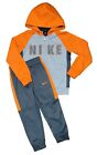 Nike Boys Small (4-5) Gray & Orange Athletic Pants & Track Jacket Set