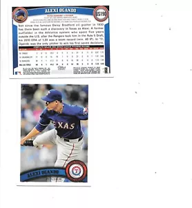 Alexi Ogando 2011 Topps Update Series Card #US190 Texas Rangers 2 card Lot - Picture 1 of 1