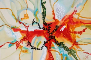 Handgemaltes Unikat von Bozena Ossowski Moderne Gemälde Leinwand 120 x 80 cm - Bild 1 von 12