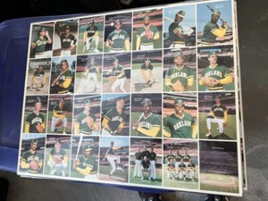 RARE Uncut Oakland A’s Mother Cookies Sheet Lot x 4. 1985, 1994, 1995, 1996