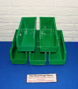 5 AKRO MILS organizing BINS --- 30224 -- stacking ---- 1 1 x 4 x 4 ------- GREEN - Picture 1 of 2