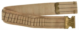 Cinturón de cartucho comercial Mills #17 .32-40 Marlin con hebilla de cabeza de perro - Imagen 1 de 5