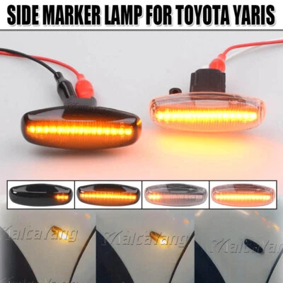 2PCS For Toyota Yaris Vios 2014 2015 2016-2019 LED Dynamic Side Marker Light - Image 1 of 4