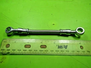 Braided Stainless Steel 10 mm Banjo Brake Line #1 NOS 6" end to end by Russell - Picture 1 of 3