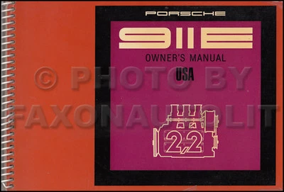 Manuale Dell'Owner Originale Porsche 911E USA OEM Guida Dell'Utente Libro 911 E - Immagine 1 di 2