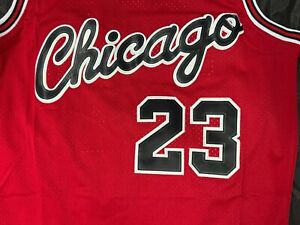 Michael Jordan 23 GOAT Chicago Bulls Rookie Mens Jersey Red Retro Classic