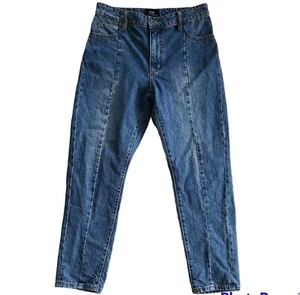 Bardot Womens Jeans Sz 11 Spliced Seam Vintage Look Y2K Mom Faded EXCELLENT - Picture 1 of 11