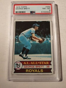 1979 TOPPS BASEBALL #330 GEORGE BRETT "KANSAS CITY ROYALS" HOF PSA 8 ⚾⚾