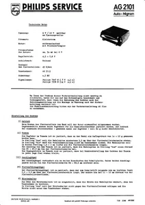 Service Manual Instructions for Philips Ag 2101 - Picture 1 of 1