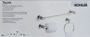 Juego de accesorios de baño Kohler Terzet 3 piezas - plateado - níquel cepillado R33796-BN - Imagen 1 de 2