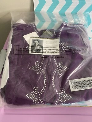 Bob Mackie Embellished Top Blouse Cardigan Combo Plum Women's Plus 2X - Image 1 of 3