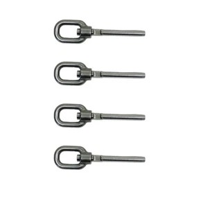 Marine Boat Swivel Gate Eye For 3/16" Cable Hand Swage Stud Stainless Steel 4Pcs - Picture 1 of 9