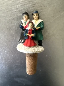 Botella de vino villancicos de Navidad tapón de corcho artículos de bar de vacaciones vintage - Imagen 1 de 14