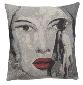 Fashion Forward Imported Jacquard Tapestry Cushion Pillow Covers New 16x16 inch - Picture 1 of 4