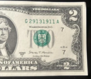 $2 numero di serie fantastico compleanno finale nota 1911 G29131911A serie 2017A - Foto 1 di 3