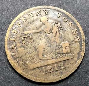 Ficha Tiffin de medio centavo Canadá 1812, bretón 960A no.57 - Imagen 1 de 8