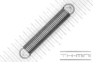 Zug-Feder 2,5mm Haken Öse 20x123,5mm 21,2kg Spiral Edel-stahl rostfrei Metall - Bild 1 von 1