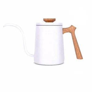 Coffee Pot Kettle Stainless Steel 600ml White Pour Over Coffee Kettle Tea Kettle - Bild 1 von 5