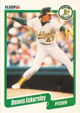 Dennis Eckersley 1990 Fleer #6 Oakland Athletics