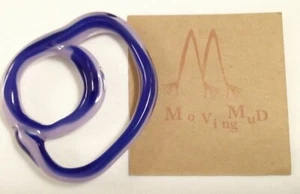 Moving Mud glass closure medium flat handcrafted knit shawl scarf 2.75 in - Picture 1 of 5