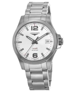 New Longines Conquest V.H.P. Stainless Steel Silver Men's Watch L3.716.4.76.6 - Picture 1 of 3