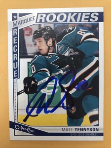 Matt Tennyson Signed San Jose Sharks Rookie Card 2