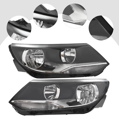 H15 12v Left + Right Halogen Headlight For 2012 2013 2014-2017 Volkswagen Tiguan Foto 1 de 4