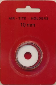 AIR-TITE Coin Capsule / Holder - 10 mm - White Ring - Mexican Maximillian Coin - Picture 1 of 5