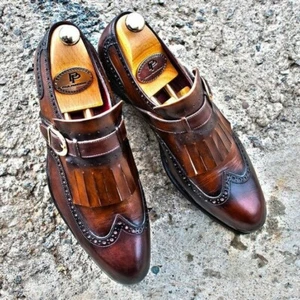 Luxury Slipon Men Penny Loafer Fringe Loafer Goodyear Welted Moccasin For Men - Picture 1 of 7
