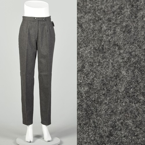 Pantaloni Piccoli Anni 2000 Balenciaga Le Dix Lana Cashmere Conico Gamba Designer Vintage