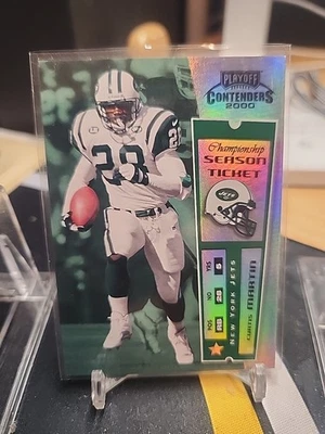 2000 PLAYOFF CONTENDERS CHAMPIONSHIP TICKET  CURTIS MARTIN 70/100 #61 N.Y. JETS - Image 1 of 3
