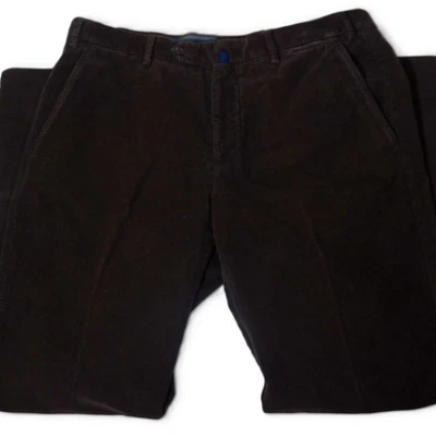 Мужские шоколадно-коричневые тонкие вельветовые брюки Incotex 36 x 32 - Изображение 1 из 4