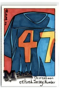 2002 TK LEGACY MICHIGAN WOLVERINES SKETCH BENNIE OOSTERBAAN JERSEY /15 - Picture 1 of 2