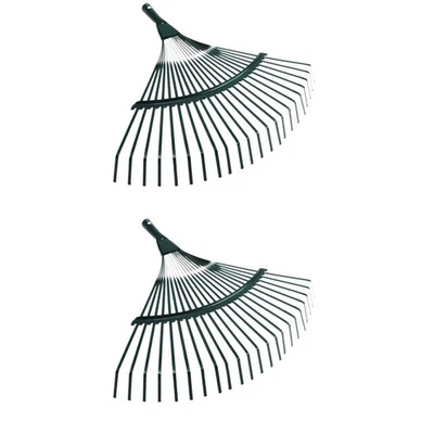  2 Count Garten Harke Unkraut Jäten Werkzeug Blattharken Gartenrake - Bild 1 von 4