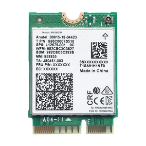 For 9461NGW WiFi Card AC 9461 2.4G/5G Dual Band 802.11AC M2 Key E CNVI8366 - Afbeelding 1 van 7