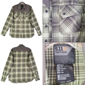 Camicia tattica 5.11 abbottonata sidewinder flanella snap verde quadri uomo piccola - Foto 1 di 10