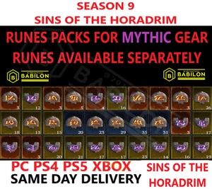 DIABLO 4 SEASON 9 Mythic Uniqes Rune Set &All Runes ✅ PC PS4 PS5 XBOX✅ DIABLO IV - Picture 1 of 57